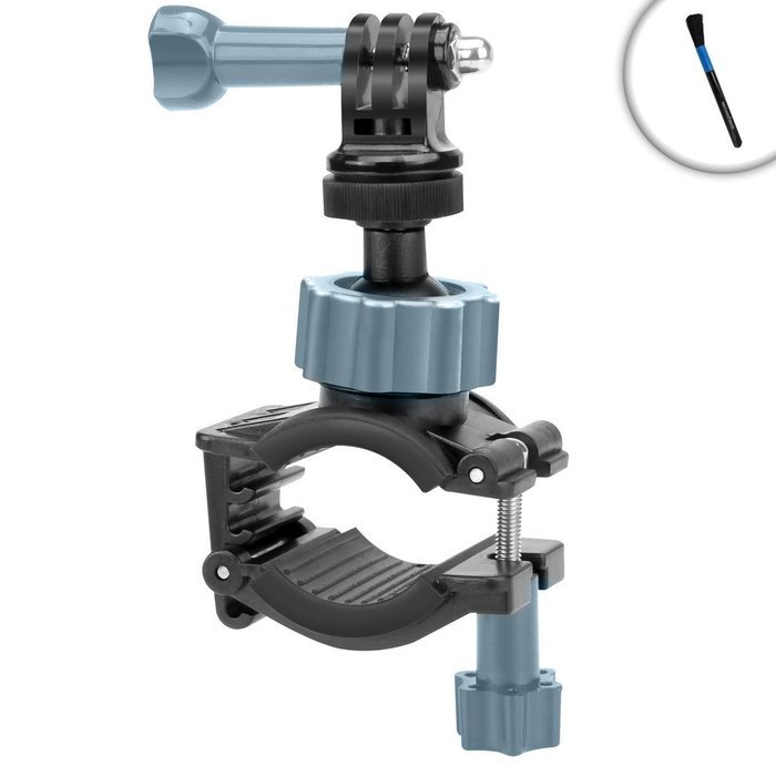 Roll and Handlebar Action Camera Mount with Tripod Screw and Action Style Mounting by USA Gear - Perfect For Automobiles...