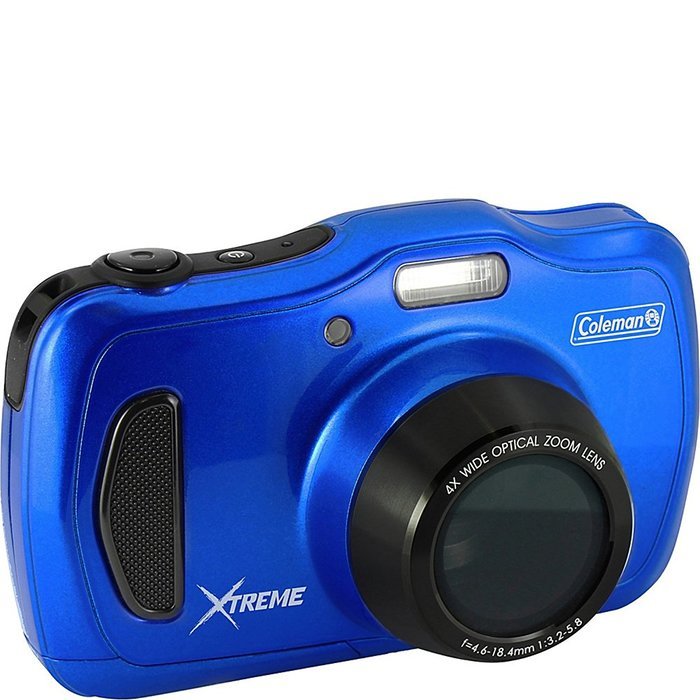 Coleman 20.0 Mega Pixels Waterproof HD Digital Camera with 4x Optical Zoom & 3" LCD Screen, Blue (C30WPZ-BL) N3