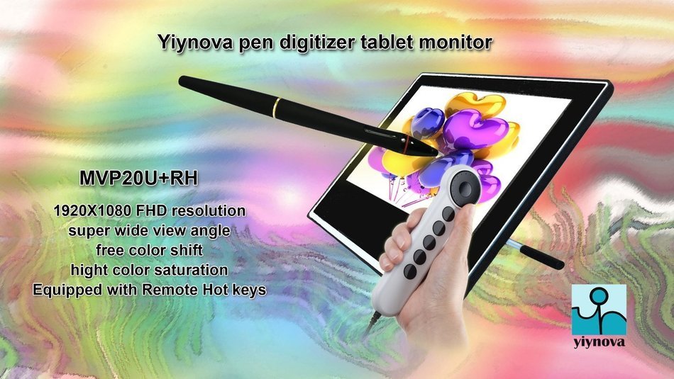 Yiynova MVP20U+RH Full HD Tablet Monitor, DVII Digital Input, SMVA Panel (Mac & Windows &... N6