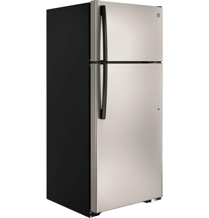 GE GIE18GCHSA 17.5 Cu. Ft. Silver Top Freezer Refrigerator - Energy Star N3