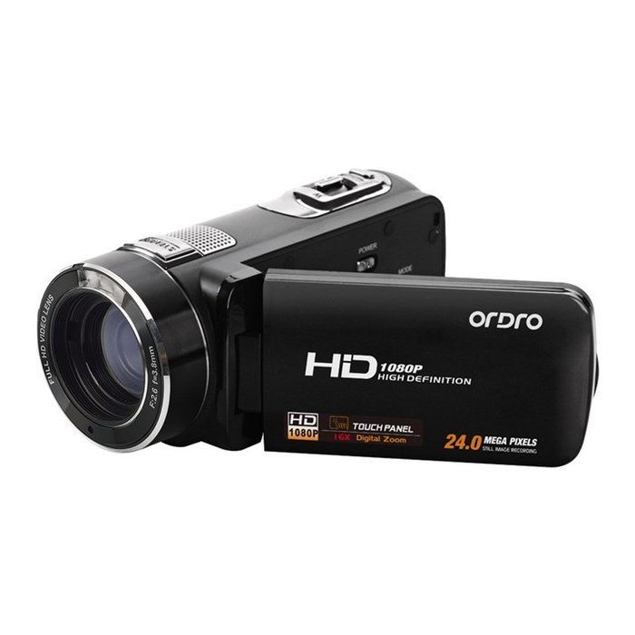 Ordro HDV-Z8 Plus Full HD 1080P Video Camera DV DVR Handheld Max 24.0MP CMOS Sensor 16x Digital Zoom Remote Control... N4