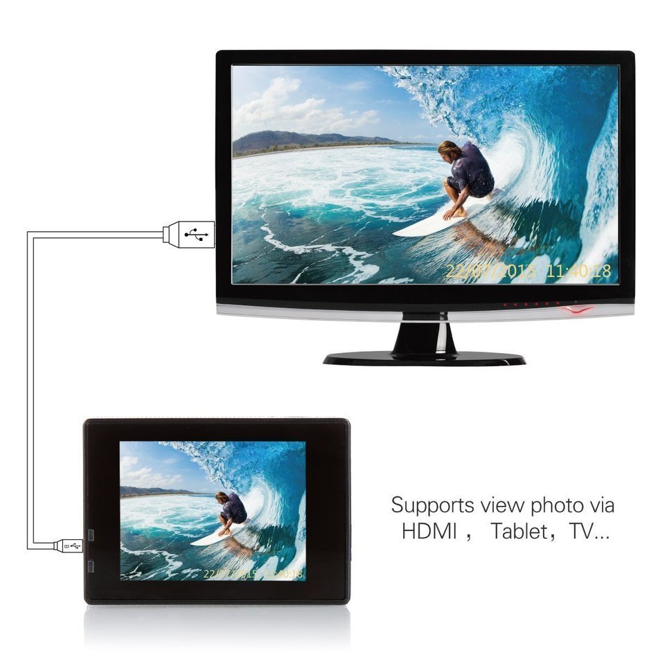 Kickoff 4K Sport Action Camera 2 inch Wi-Fi Sensor Sports & Action Camera 1080P Wrist 2.4G Wireless Portable for... N4