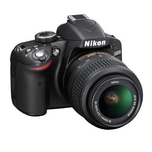 Nikon D3200 Digital SLR Camera with 18-55mm NIKKOR VR Lens - Black - Refurbished by NIKON USA N4
