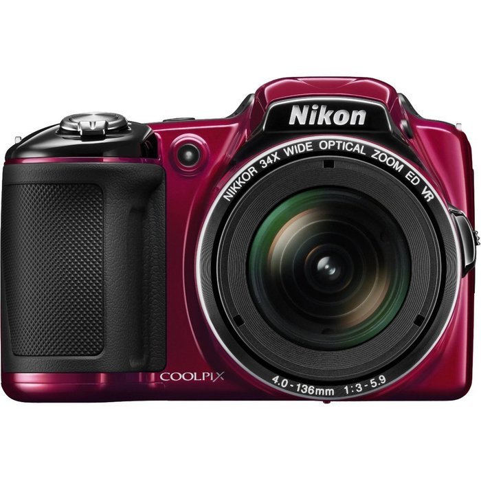 Nikon COOLPIX L830 16 MP CMOS Digital Camera with 34x Zoom NIKKOR Lens and Full 1080p HD Video (Red) (Certified... N8