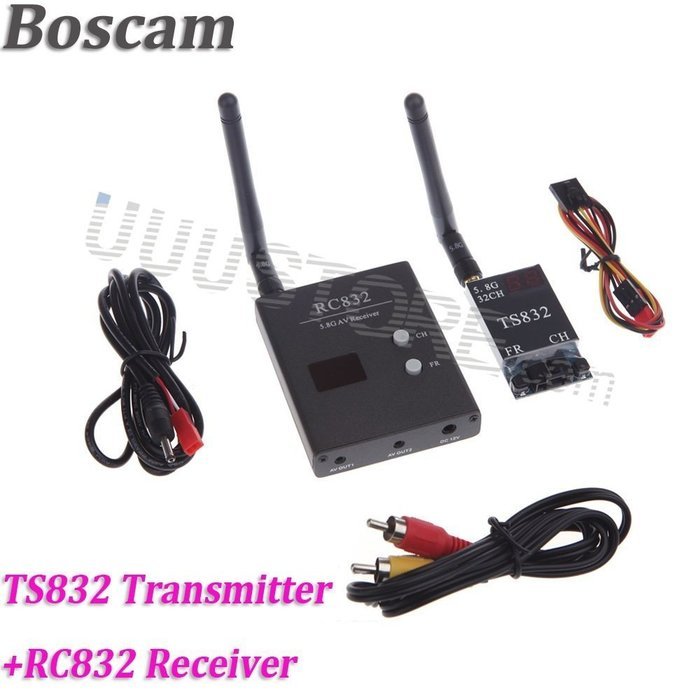 FPV Combo System Boscam 5.8Ghz 600mw Video ts832 Transmitter and rc832 Receiver add hd monitor For SJ4000 Gopro N2