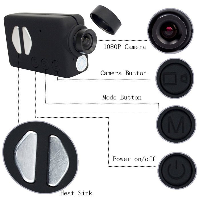 MoKasi Full Hd Actioncam Sports Camera 1080p 30fps 720p 60fps Pocket Camcorder N7