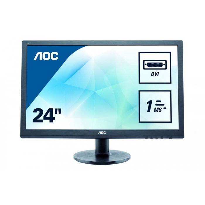 Aoc Monitors E2460SD TFT Active Matrix LED Monitor, 24 in. N2