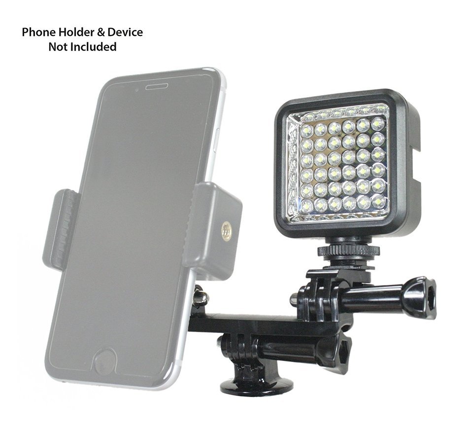 Livestream Gear&reg; - LED & Dual Mount Add-On. Easily Mount this to our Battery Hand Grip Setup. Awesome Parts for... N14