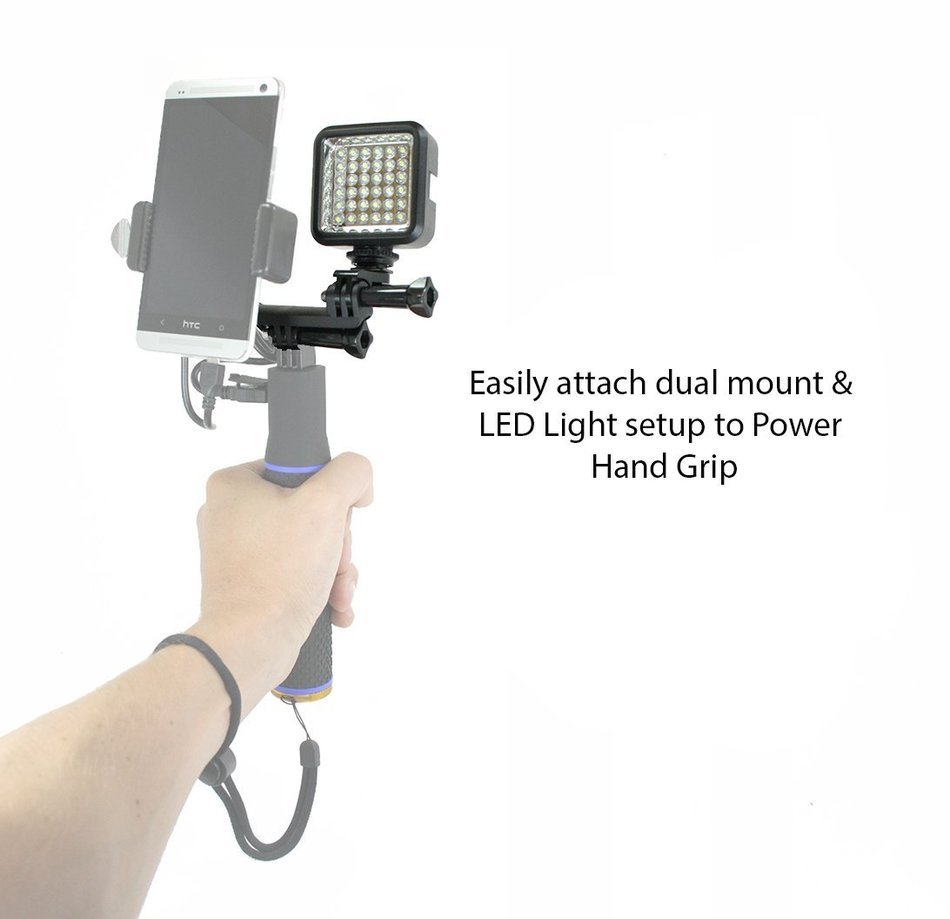 Livestream Gear&reg; - LED & Dual Mount Add-On. Easily Mount this to our Battery Hand Grip Setup. Awesome Parts for... N15