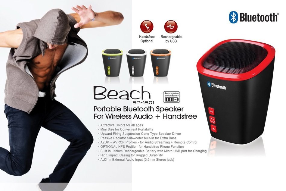 Wireless BlueTooth Speaker, Hands Free Talking Compatible 1 Micro USB & 3.5mm Audio Cable SDIGITAL . N3