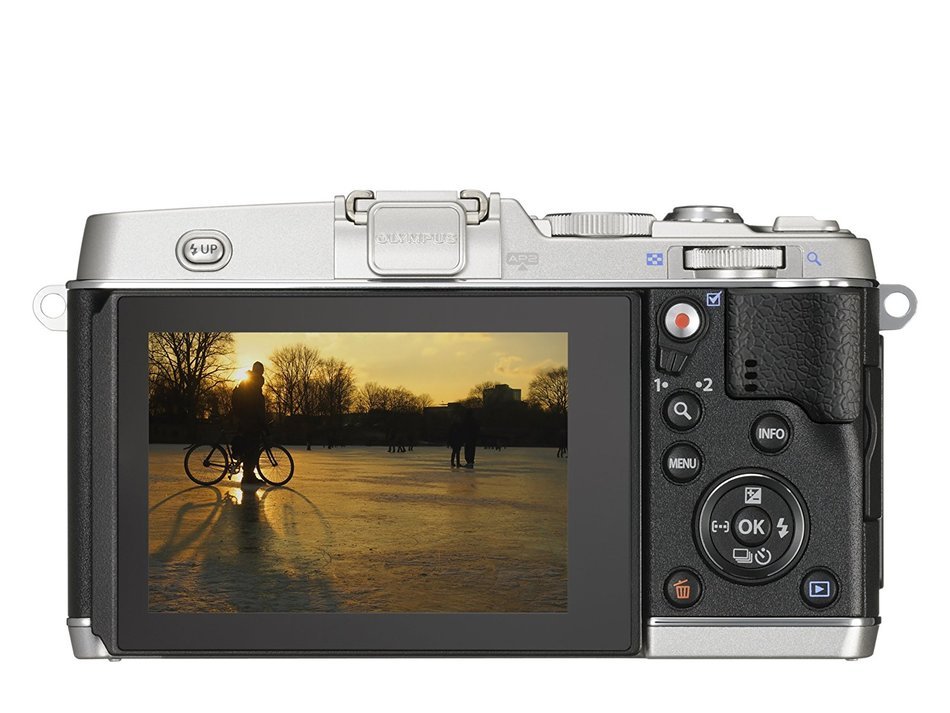 Olympus E-P5 17mm f1.8 and VF-4 16.1 MP Compact System Camera with 3-Inch LCD (Silver with Black Trim) - International... N15