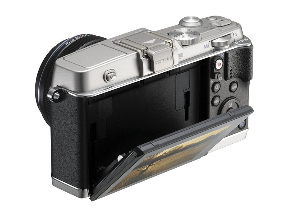Olympus E-P5 17mm f1.8 and VF-4 16.1 MP Compact System Camera with 3-Inch LCD (Silver with Black Trim) - International... N16