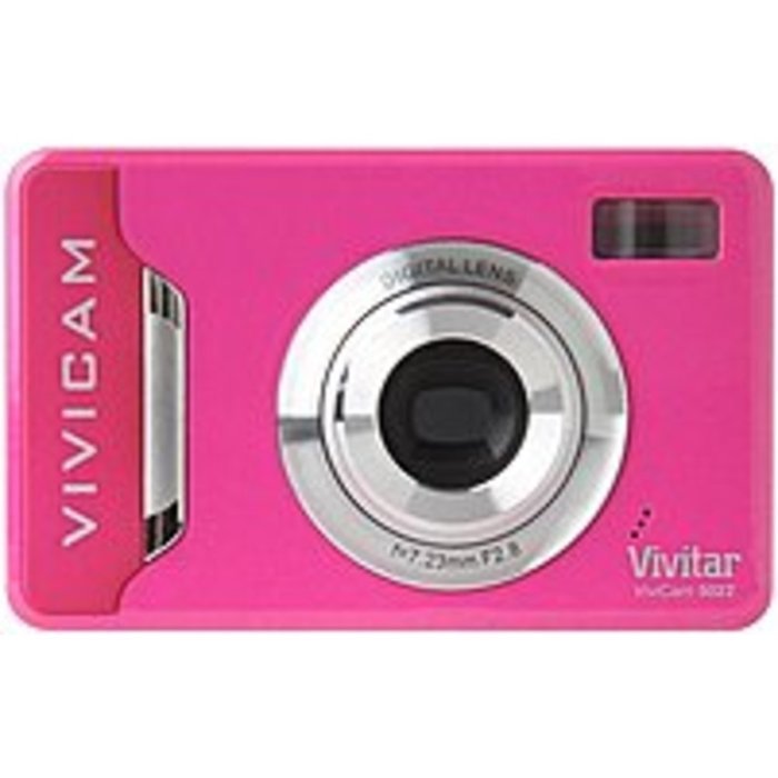 Vivitar ViviCam 5022 5 Megapixel Compact Camera - Pink - 1.8 LCD - 8x - 2592 x 1994 Image - 640 x 480 Video -...