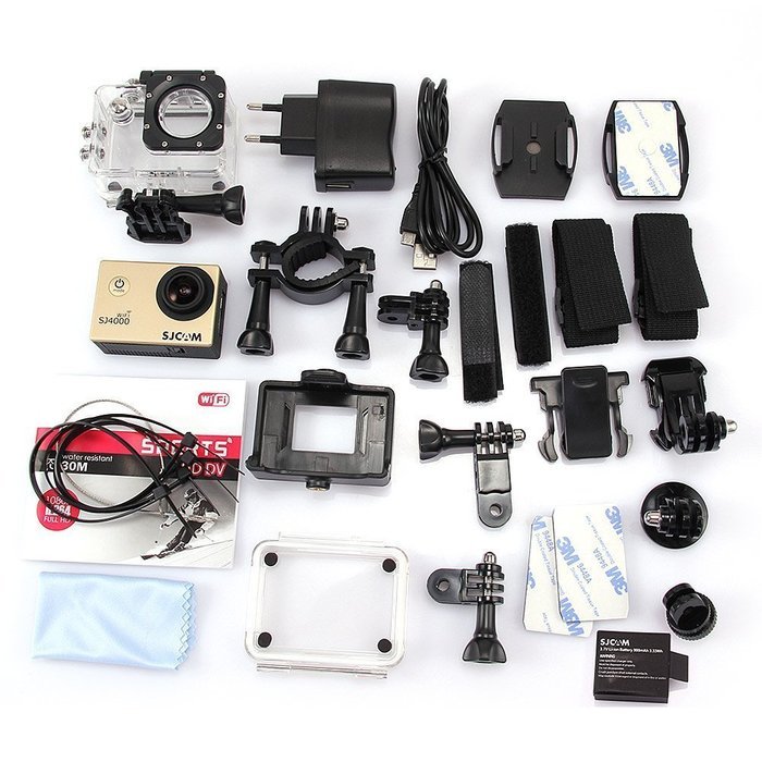 Generic 1080P 12MP 170 Degree Full HD Micro USB 2.0 Wifi SJ4000 Outdoor Sports DVR Cam Action DV Camera (Gold) N4