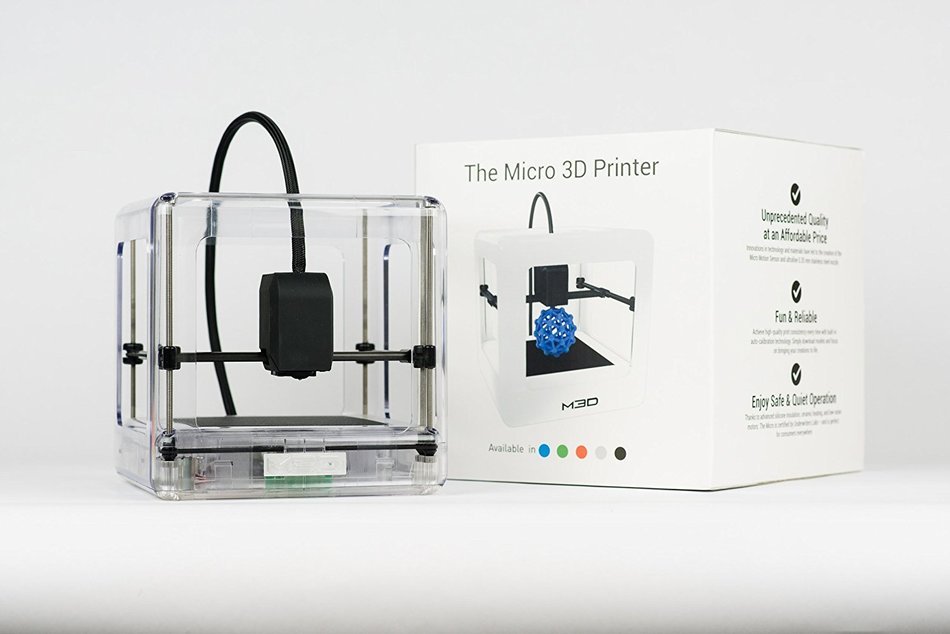 The Micro 3D Printer Retail Edition - [Clear] Auto-calibrating 3D Printer, Assorted 3D Ink - 1 Spool, 1.75mm,... N23