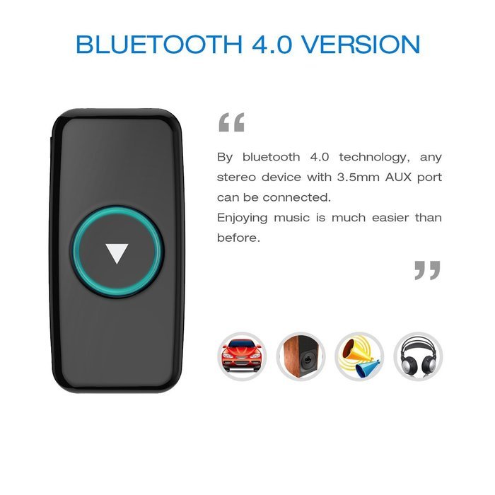 Doosl&reg; Bluetooth Receiver, 2nd Gen Portable Wireless Music Receiver Adapter for Audio Stereo Speaker & Car Kits... N9