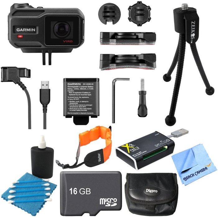 Garmin VIRB X Waterproof HD Action Camera 16GB Bundle includes VIRB X Camera, 16GB MicroSD Memory Card, Cleaning...