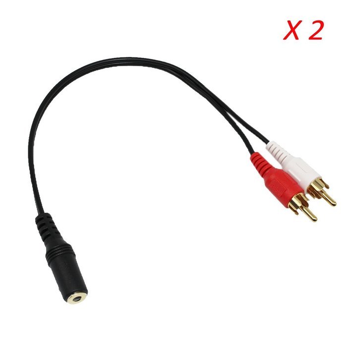 RCA to 3.5MM, VCZHS 2 x RCA Male to 1 x 3.5mm Stereo Female, Y-Cable (Pack of 2) N10