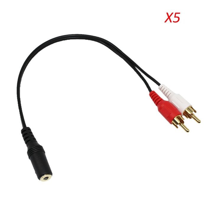 RCA to 3.5MM, VCZHS 2 x RCA Male to 1 x 3.5mm Stereo Female, Y-Cable (Pack of 2) N11