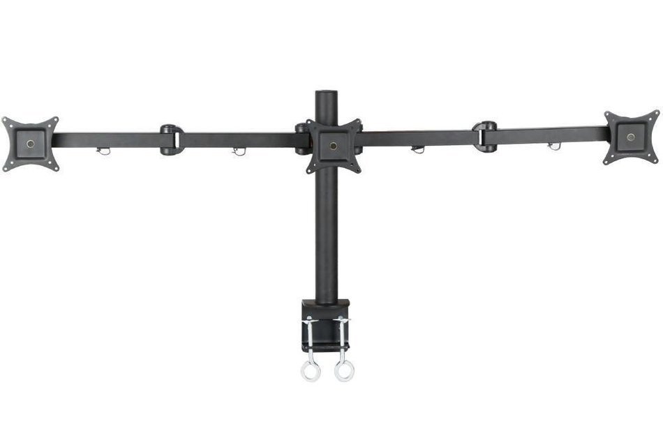 World Pride Monitor Arm Stand for 3 LCD Screens, 360 Degree Rotation of Screens, Height Adjustable N8
