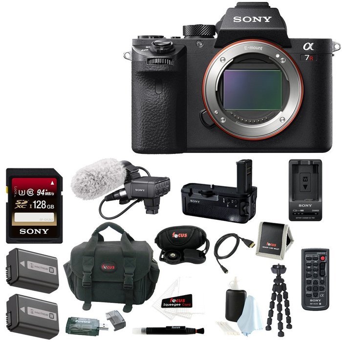 Sony Alpha a7RII Mirrorless Digital Camera with Sony VGC2EM Vertical Grip and SONY XLR-K2M - MICROPHONE ADAPTER...