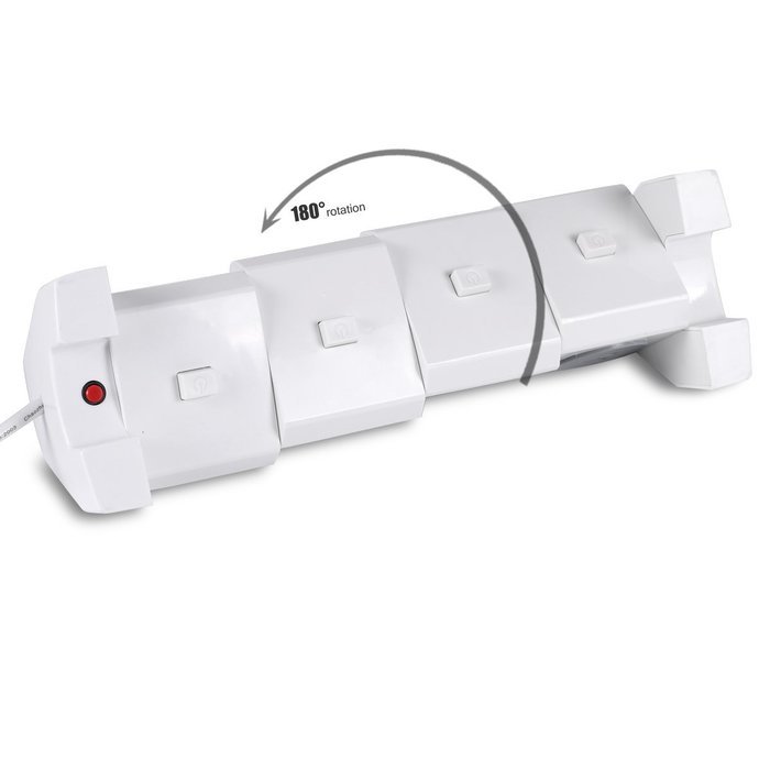 6 Outlet Surge Protector, JBonest 4 USB Charger Ports Rotatable Power Strip 6-Feet Power Cord N4