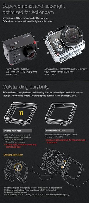 ISAW Advance Full HD Waterproof Helmet Action Camera, Sports Camera + free gift