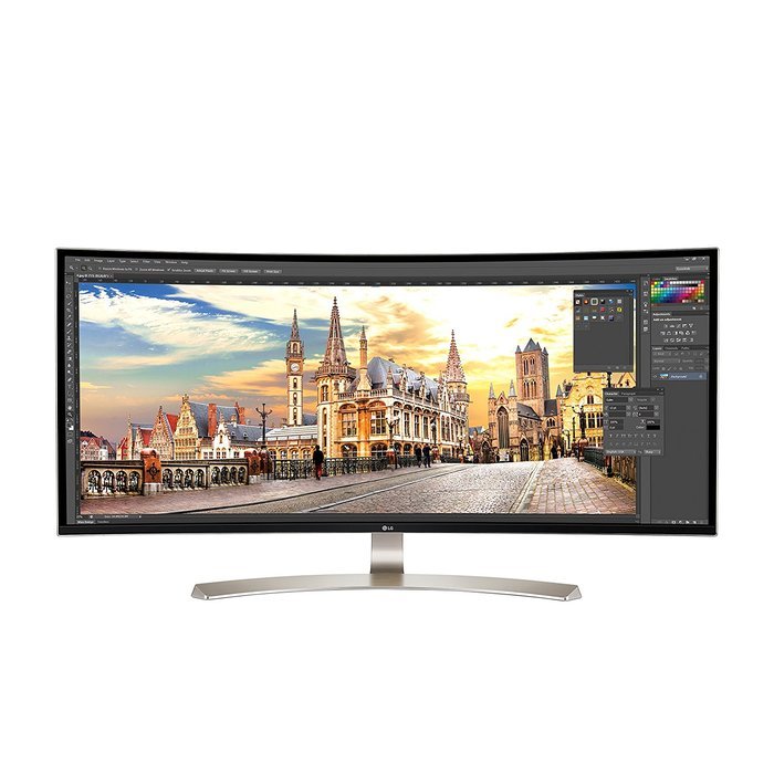 LG 38UC99-W 38-Inch 21:9 Curved UltraWide QHD+ IPS Monitor with Bluetooth Speakers N6