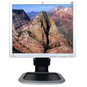 19" HP L1950 DVI Rotating LCD Monitor w/USB Hub (Black/Silver) - Rotates to Portrait or Landscape... N3