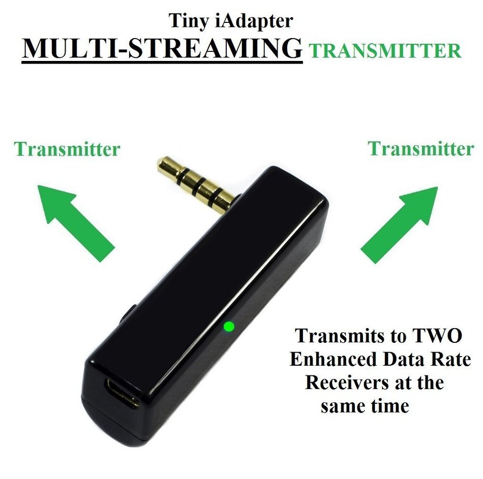 KOKKIA iSplitter_X2_Ysplitter: Stream up to 4 persons with 2 iSplitter Bluetooth Multi-Stream Stereo Transmitters... N2