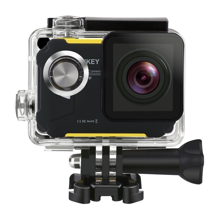 AUKEY Action Camera, Waterproof to 60m, Built in Wifi, 170&deg; Wide Angle Lens
