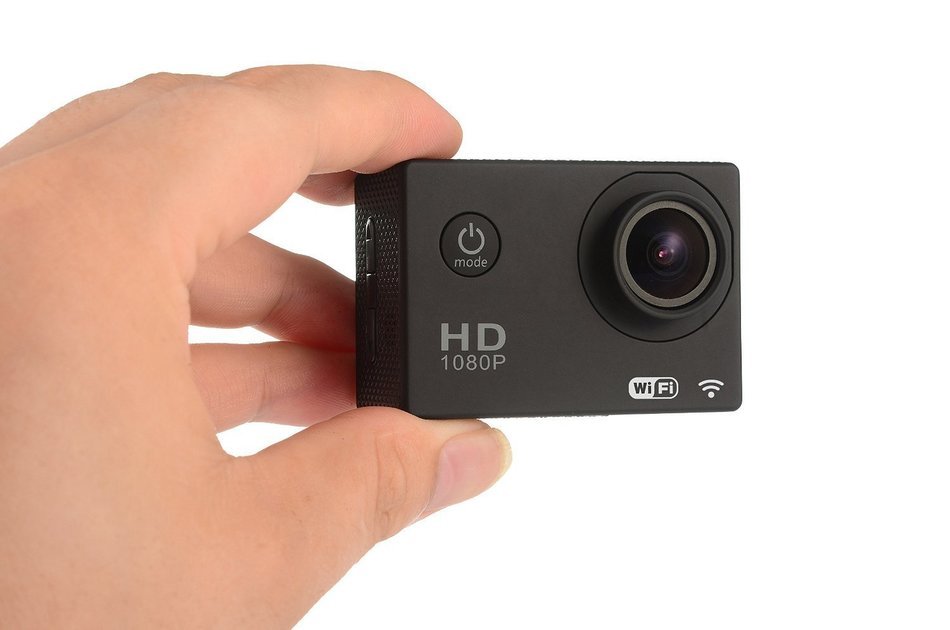 OURSPOP OP-W8 1080P Waterproof Wi-Fi Sports Action 12 MP Video Camera, 1.5" LTPS for Biking, Racing, Black N4