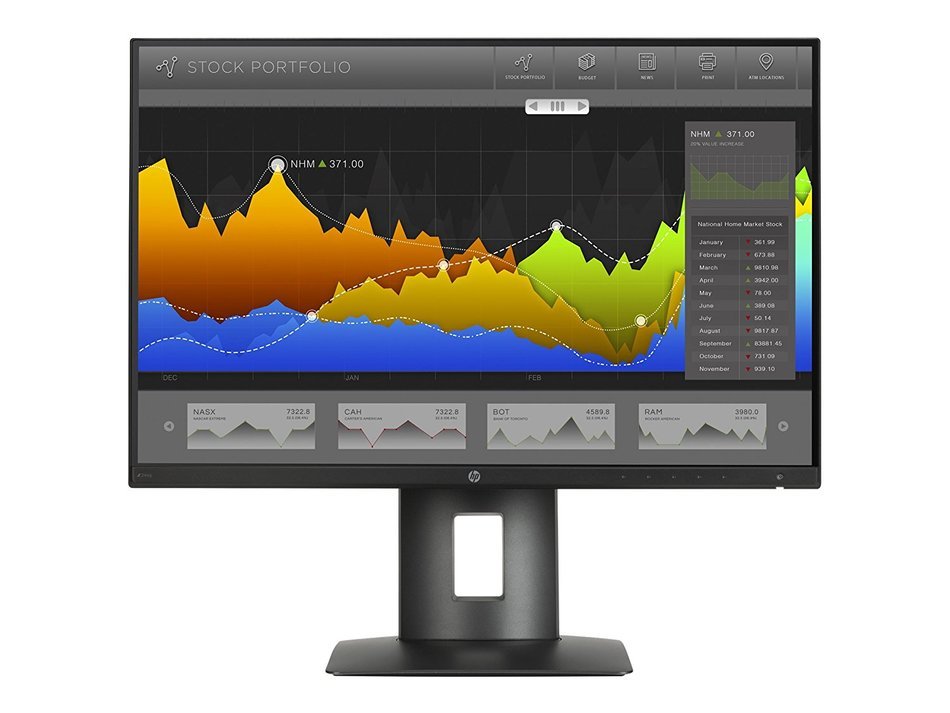 HP L1K59A8#ABA Z24nq 23.8'' 1440p Quad HD LED-Backlit LCD Monitor, Black N4