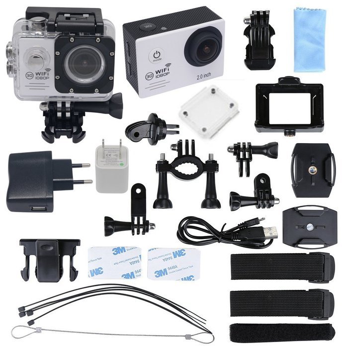 Mcoplus 2.0 Inch 30m Waterproof Wifi Action Sports Camera SJ7000 1080P 170 Degree Wide Angle Lens Helmet HD Sports... N4