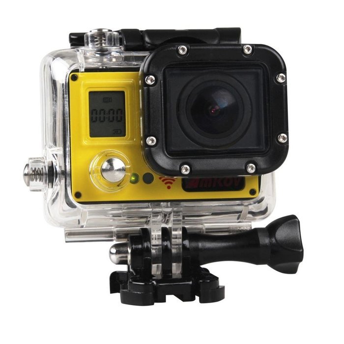 Womail Amkov AMK7000S 1080P HD 60fps WiFi Action Camera with Sunplus 6350 Chipset Yellow