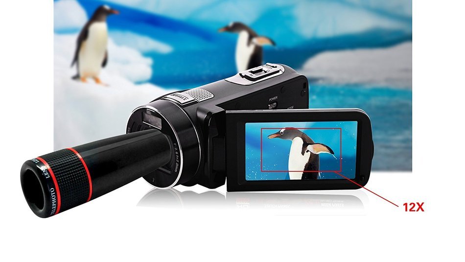 Marvie 1080p Full Hd Video Camera 16x Digital Zoom Teleconverter Wide Angle Digital Rotation Touch Screen Max... N2