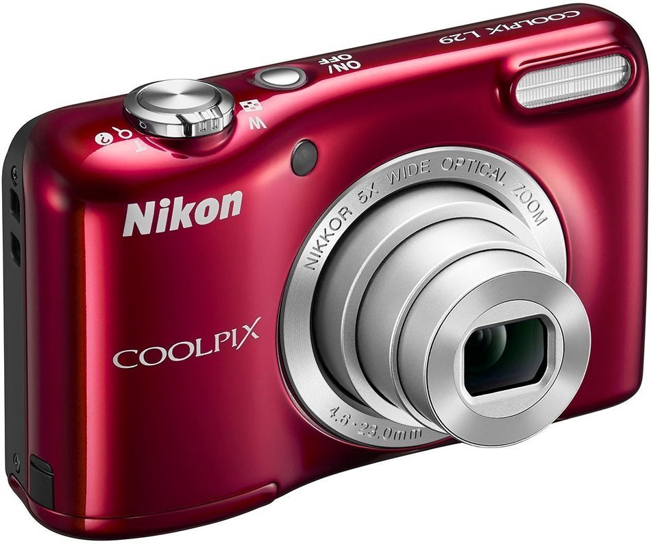 Nikon Coolpix L29 16.1 MP Point and Shoot Camera with 5x Optical Zoom (Red) N4