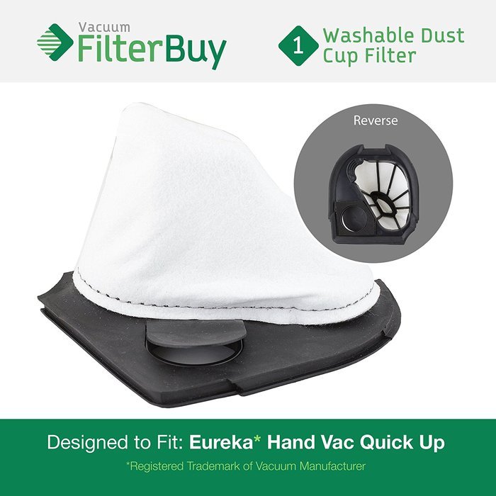 Eureka Quick Up Washable Dust Cup DCF-11 Filter, Part #'s 39657, 62558A. Designed by FilterBuy to fit Eureka Vacuum...