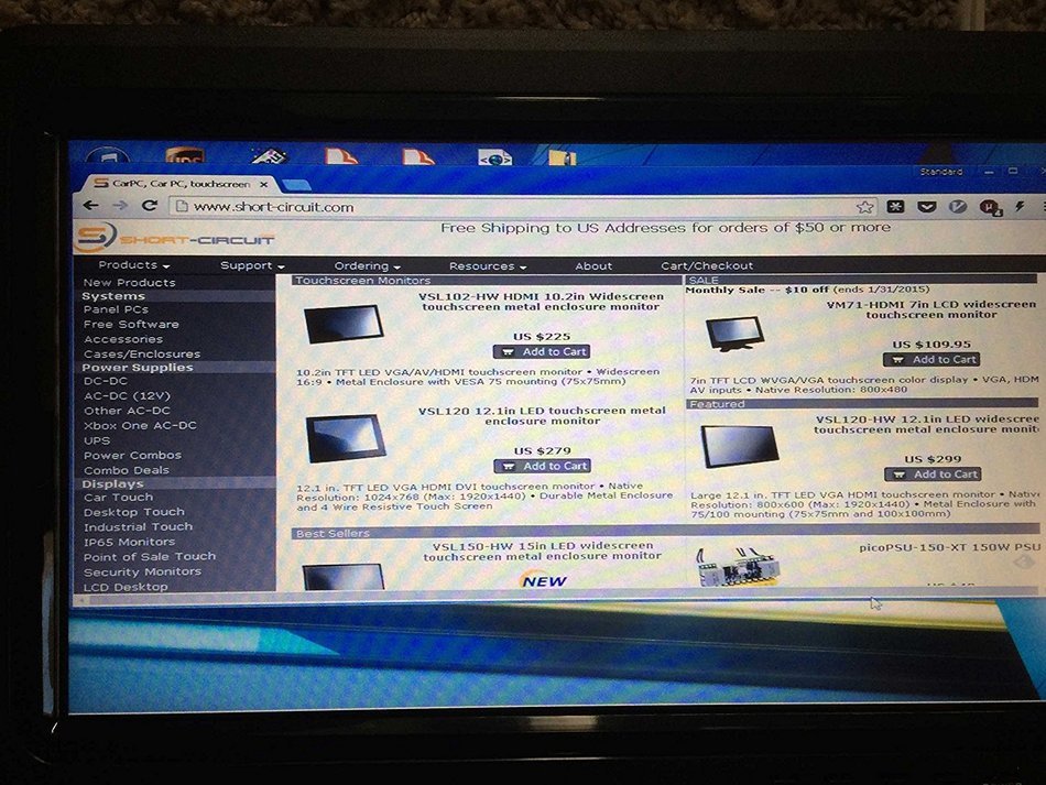 VM100L-HW Widescreen 10.2 inch HDMI/VGA/AV touchscreen monitor 16:9 N6