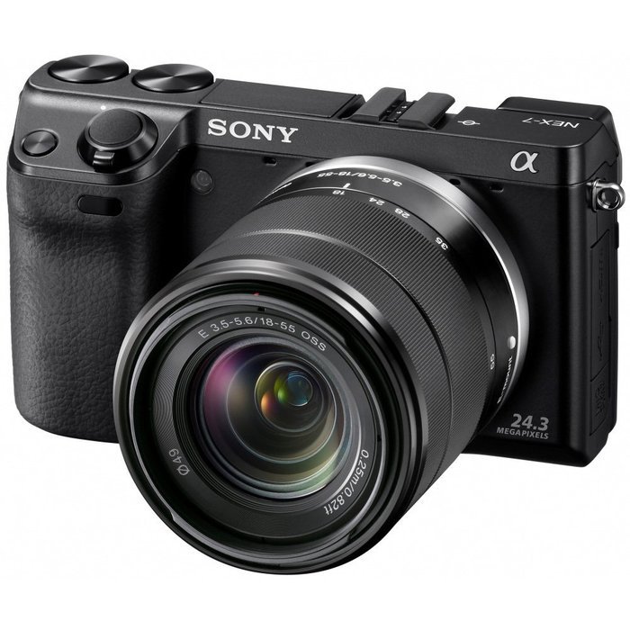 Sony Alpha NEX-7 24.3 MP Digital Camera - Black w/ 18-55mm Lens N5