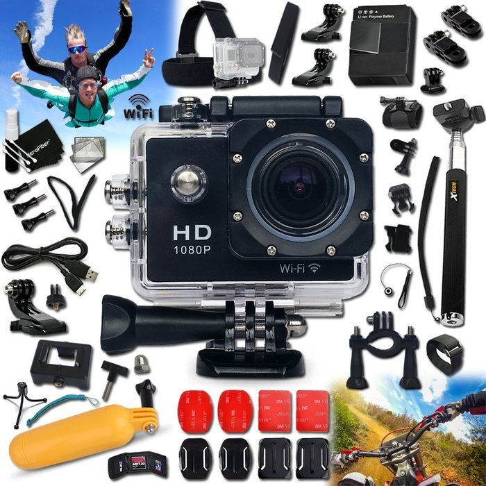 WATERPROOF Digital Camera / Camcorder HD 1080p H.264 KoolCam AC300 w/ Wifi + ULTIMATE Accessories Kit Includes...