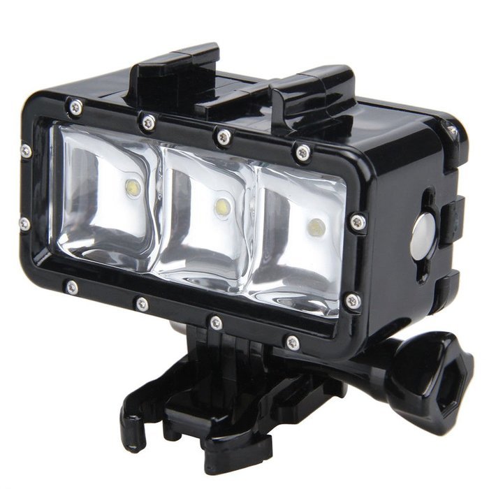 Video Diving Ligh - SODIAL(R)30M Waterproof LED Driving lamp video light for GoPro Hero 4 3+ 3 Sports Camera Black N3