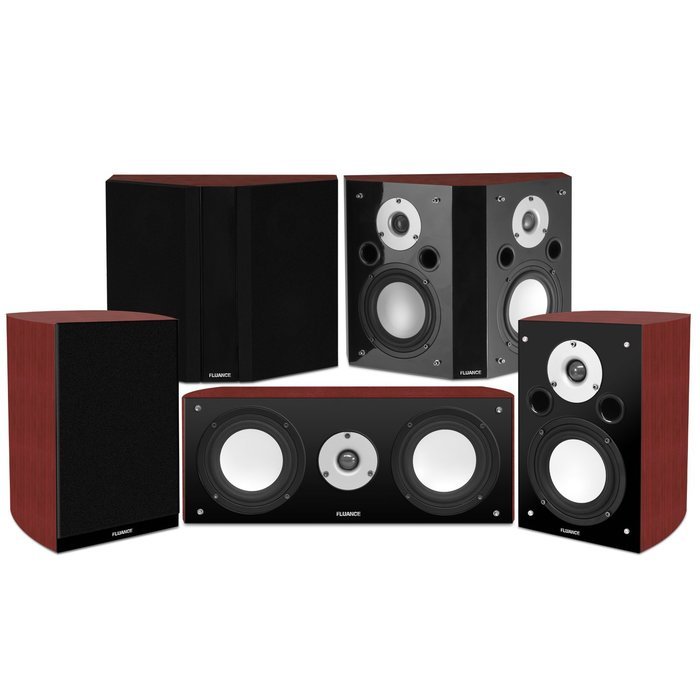Fluance 5.0 XL Surround Sound System with XLBP Bipolar Speakers, XL7S Bookshelf Speakers and XL7C Center Channel... N2