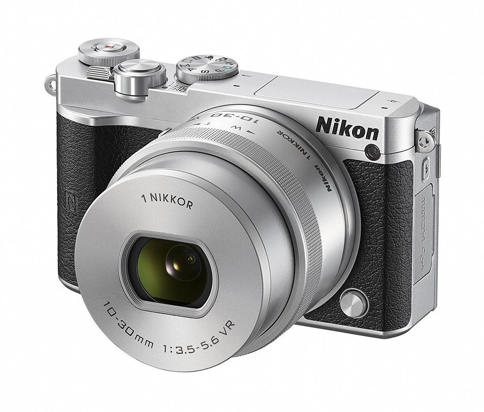 Nikon Digital SLR camera standard power zoom lens kit Silver Nikon 1 J5 - International Version N2