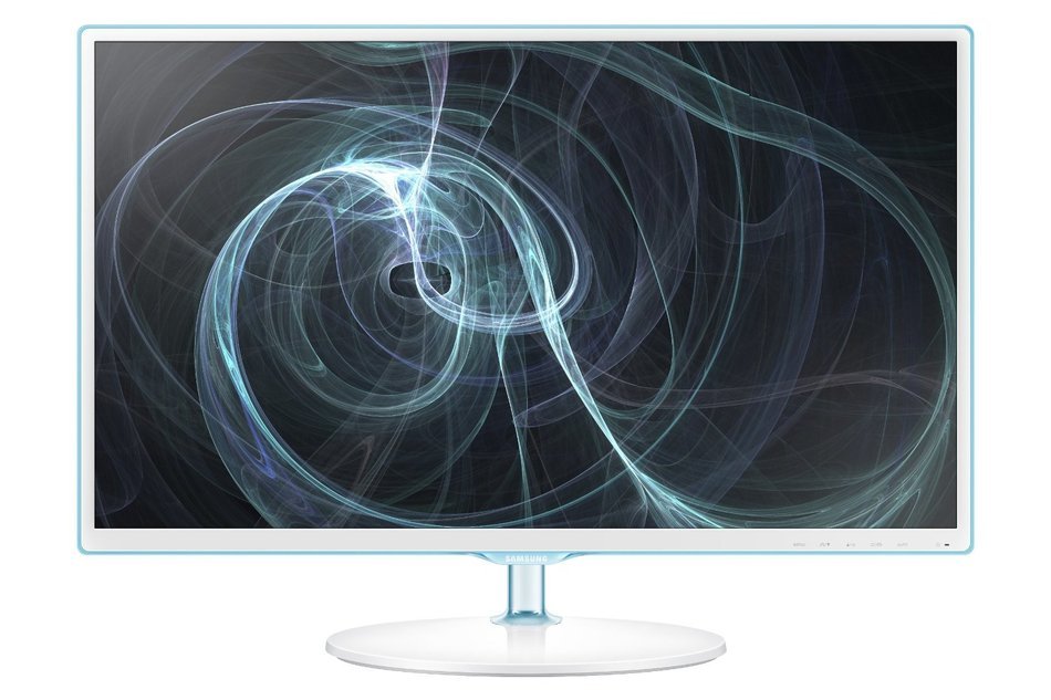 Samsung Simple LED 27-Inch Monitor, White with Blue TOC Finish N4
