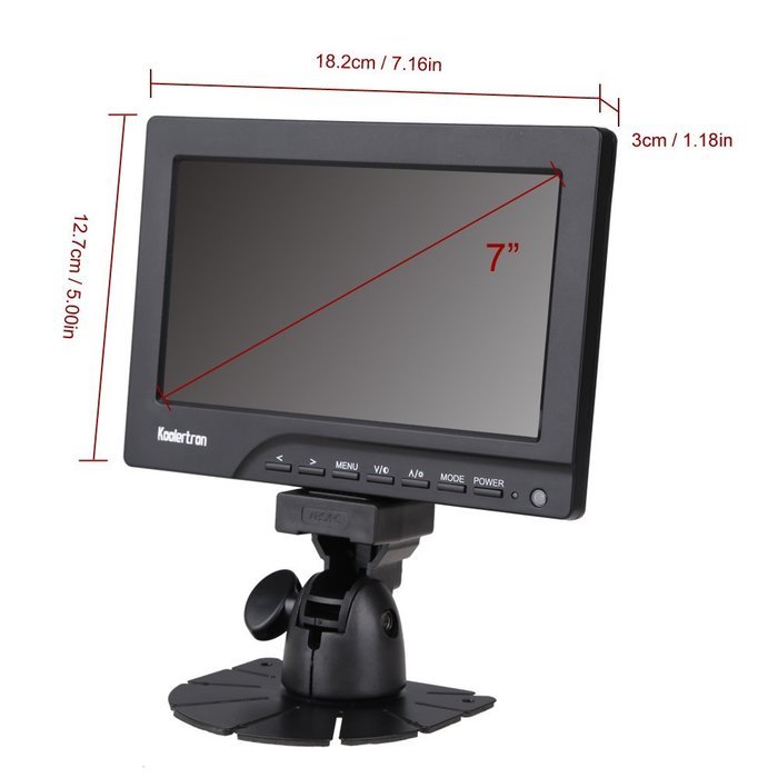 Koolertron&reg; 7 inch 16:9 HD TFT LCD NON-TOUCH VGA Monitor With HDMI Input 1920&times;1440 Pixels... N6