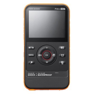 Samsung HMX-W300 Waterproof Pocket HD Digital Video Camcorder, Orange/Black - Manufacturer Refurbished N3