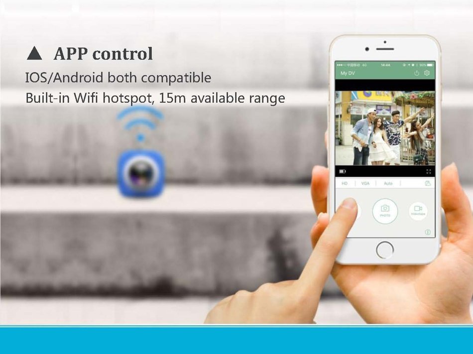 Sticky 120&deg; Wide Angle Lens 720P WIFI SELFIE CAMERA, built-in WIFI, Connect with mobile APP, remote control shot... N6