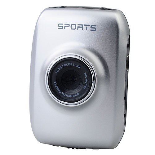 Sports Action Camcorder with 4X Zoom 1.3 Mega Pixels CMOS 2.0inch LCD Display-Silvery N5