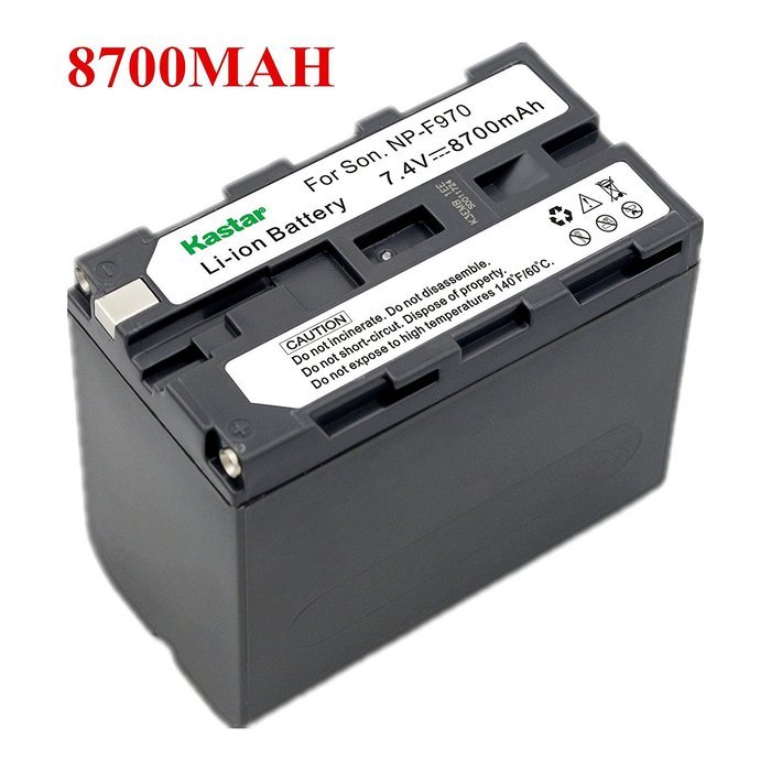 Kastar Ultra Fast Charger(4X faster) Kit and Battery (5-Pack 8700mAh) for Sony NP-F975, NP-F970, NP-F960, NP-F950...